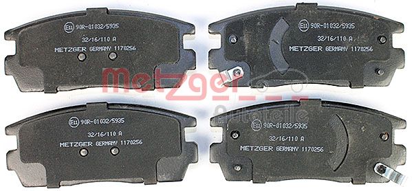 METZGER 1170256 Bremsbelagsatz, Scheibenbremse